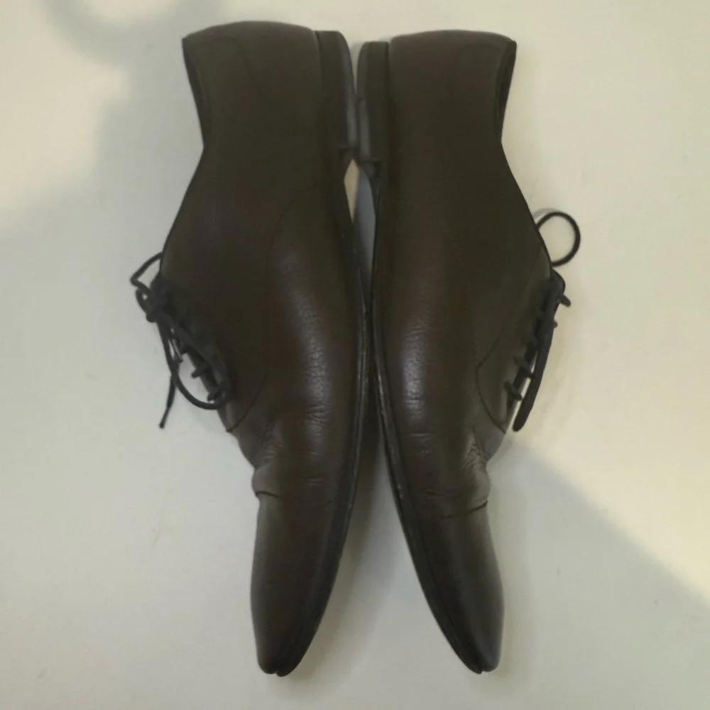 GUCCI Wholecut Oxford Derby Dark Brown Leather Men’s Laced Shoes Size 11